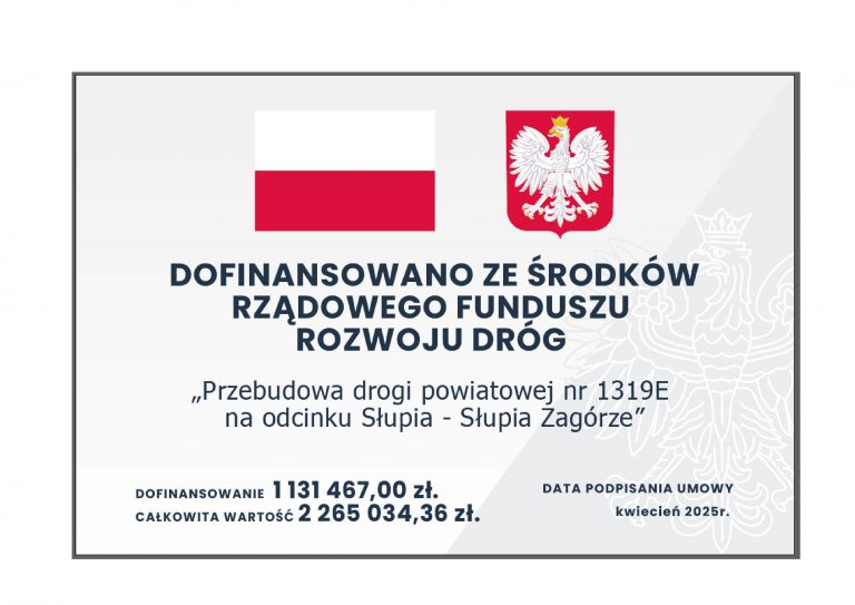 Kolejna inwestycja Słupia-Słupia Zagórze zrealizowana